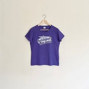 Indianapolis Motor Speedway Racing Capital Of The World Purple T Shirt Women’s L